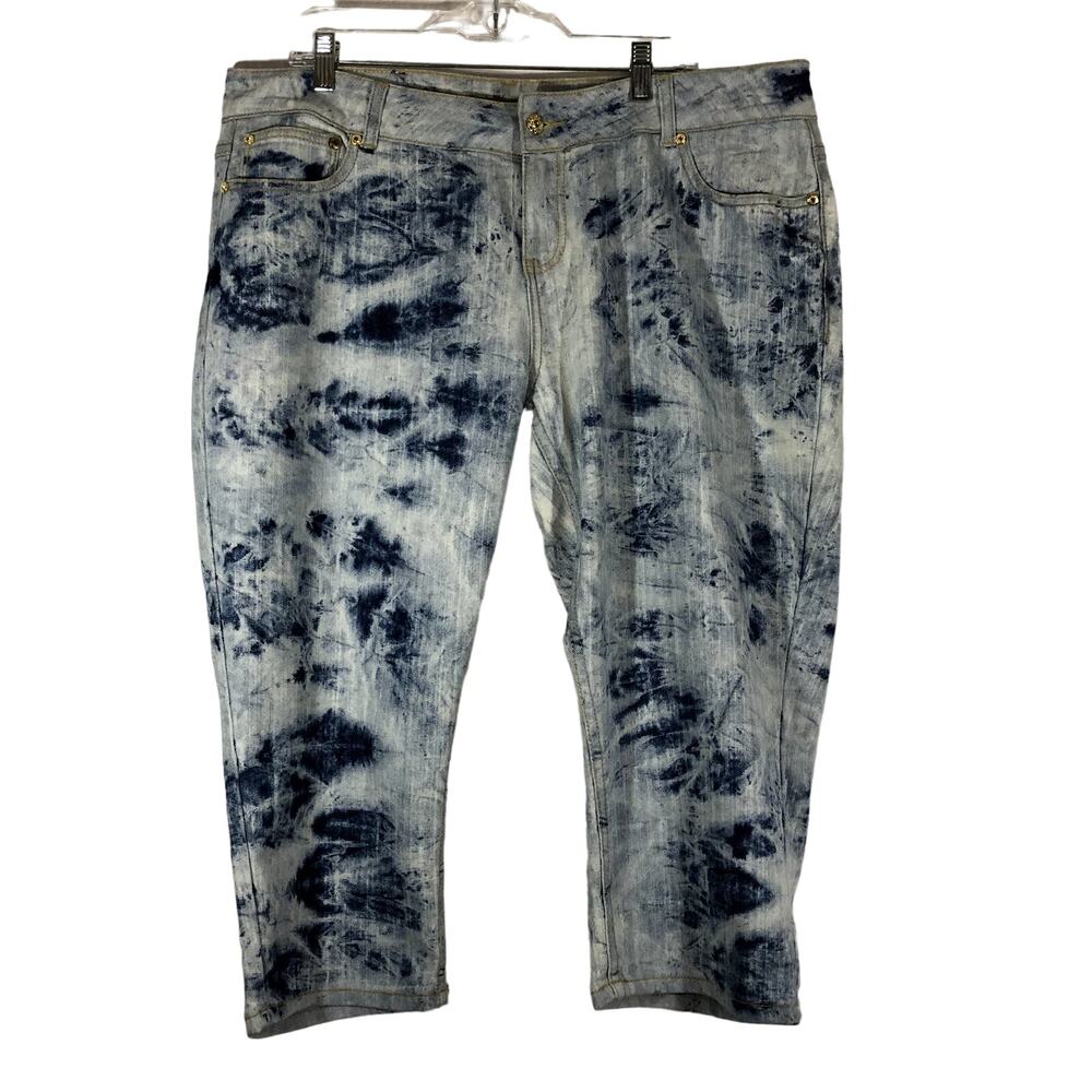 Coogi Women's Capri Jean Pants Size 20W Tie Dye = V